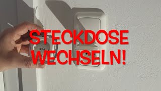 Steckdose wechseln  Busch Jäger Unterputzsteckdose tauschen [upl. by Ahcsatan]