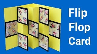 How to make Flip Flop Card  Friendship Day Card [upl. by Stephanie]