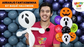 Arranjo Fantasminha  Kit Buquê Halloween [upl. by Beverlie]