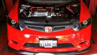 TheTongMans CT Supercharged Civic Si Coupe e85 Fuel Return Dyno [upl. by Bernie]