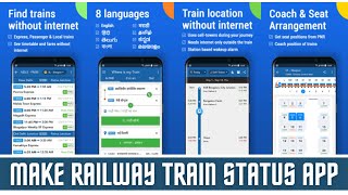 Make Railway Train Live Status App  Train Booking PNR Status Running Status App Source code [upl. by Eramat]