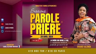 🔴 SESSION DE PRIÈRE amp PAROLE  SERV VIVIANE KALONDA [upl. by Noby]