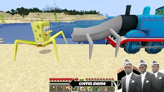 Worm Thomas vs SpiderSpongebob in Minecraft  Coffin meme [upl. by Schubert]