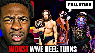 TOP 10 WORST WWE HEEL TURNS OF ALL TIME  REACTION [upl. by Johna]