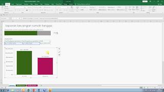 Membuat laporan Keuangan Rumah tangga dengan Template Microsfot Excel 2016 [upl. by Ana501]