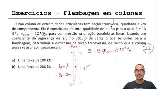 Flambagem de Colunas  Mecânica dos Sólidos  Pt1 [upl. by Northrop870]