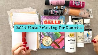 Gelli Plate Printing for DummiesOneOnOne Tutorial With Special Guest [upl. by Zzabahs723]