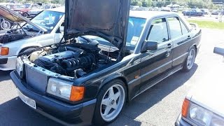 Mercedes 190e AMG engine swap 32 24v M104 acceleration through London [upl. by Natty]