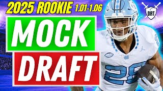 Dynasty Rookie Mock Draft 1 QB  101106 STACKED CLASS  2025 Dynasty Fantasy Football [upl. by Eecart]