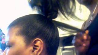 Easy Ponytail Attachment without Clips Combs Bumps or Lumps [upl. by Gawen]