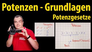 Potenzen  Grundlagen Basis Exponent Potenzgesetze  einfach erklärt  Lehrerschmidt [upl. by Thomasine]