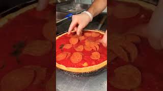 The CHEESIEST PIZZA in Las VegasAmore Taste of Chicago [upl. by Glynias]