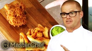 How To Cook Fish n Chips  MasterChef Australia [upl. by Adaha]