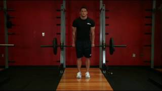 How to  Barbell Shrug Behind The Back [upl. by O'Grady467]