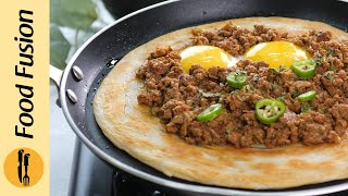 Lachaydar Anda Keema Paratha  Recipe By Food Fusion [upl. by Elie]