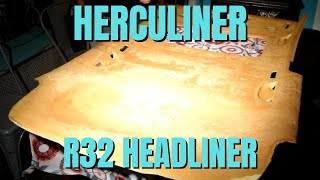 I Covered My MK4 R32s Headliner In Truck Bed Liner Herculiner Content [upl. by Everick]