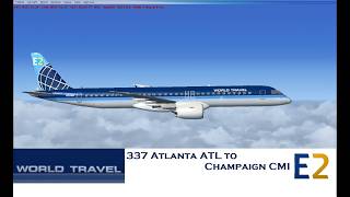 World Travel 337 Atlanta ATL to Champaign CMI v579 [upl. by Leiria]