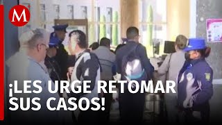 Largas filas para reanudar trámites en el Poder Judicial Hoy regresa la base trabajadora [upl. by Noimad]