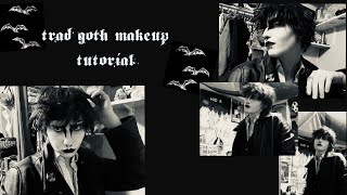 🦇 trad gothic makeup tutorial 🦷🕸️ [upl. by Eimmis]