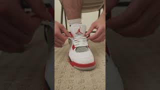 How To Loose Lace Jordan 4s  THE BEST WAY shorts tutorial [upl. by Atokad833]