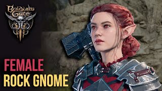 Cute Female Rock Gnome  Baldurs Gate 3 Character Creation Guide Modded 4K [upl. by Eirojram889]