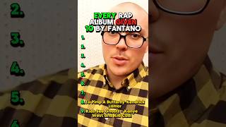 Every Rap Album Given 10 By Fantano rap hiphop fantano kendricklamar kanye nas madvillainy [upl. by Damaris128]