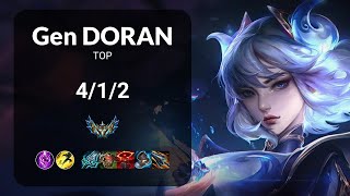 Gen Doran Irelia vs Renekton TOP  KR CHALLENGER Patch 145 [upl. by Anivol51]