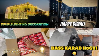 DIWAL LIGHTING DECORATION 2024 💡 200 LIGHTS  BASS KARAB HOGYI 🥲 [upl. by Koziarz]