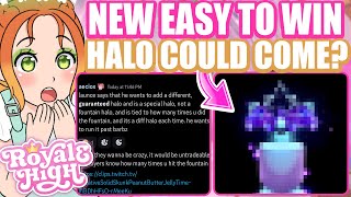 ROYALE HIGH MAY ADD A NEW HALO THAT YOU ARE GUARANTEED TO WIN Huge Launce Tea 🏰 Royale High Roblox [upl. by Dripps]