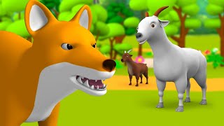 Bhediya aur Bakri 3D Animated Hindi Moral Stories for Kids भेड़िया और तीन बकरियां कहानी Kids Tales [upl. by Brynne]