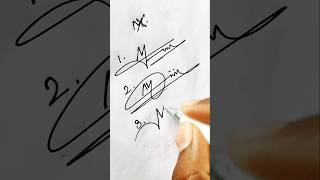 M letter design signature with M how to sign with Mnamesignature design myname style [upl. by Farrica]