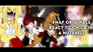 FNAF Originals react to every Chica in a nutshell  FNAF 1  Gacha Nox  peachyy [upl. by Aekerly340]