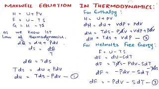 Maxwell Equations in Thermodynamics lecture no 5 [upl. by Sender926]