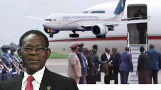 President OF Equatorial Guinea Teodoro Obiang Nguema Mbasogo Has Arrived In Uganda [upl. by Virgil948]