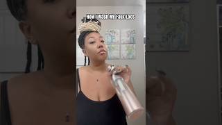 Faux Locs Wash Day Tutorial blasian fauxlocs washday shorts [upl. by Eille]