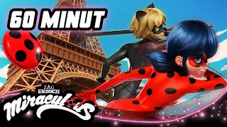 🐞 GODZINA Z MIRACULOUS – Wielka kompilacja 🐞  Sezon 1  Miraculous Biedronka i Czarny Kot [upl. by Collbaith549]