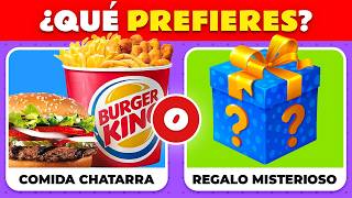 ¿Qué prefieres 🍔 🍕Comida Chatarra VS Regalo Misterioso 🎁 [upl. by Chavey280]