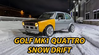 Golf Mk1 QUATTRO Turbo in SNOW [upl. by Salocin]