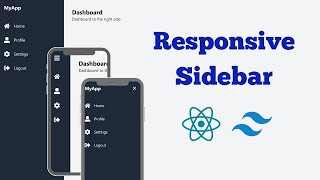 Responsive Sidebar with React JS and Tailwind CSS  Side Menu Bar [upl. by Asiuol]