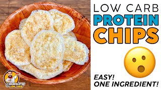 EASY amp CRISPY Low Carb CHIPS 😮 VIRAL Keto Protein CRISPS Recipe [upl. by Abehshtab]