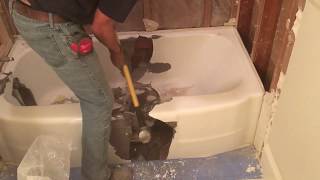 Tub To Shower Conversion  Cast Iron Bathtub Cutting Test [upl. by Graehl967]