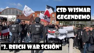 quot3 Reich war schönquot CSD Wismar Gegendemo 14924 [upl. by Inaliak657]