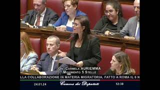 Carmela Auriemma sulla ratifica dell’accordo migratorio ItaliaAlbania [upl. by Dyane452]