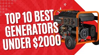 Top 10 Best Generators under 2000 [upl. by Ettesus]