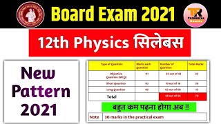 12th Physics New Syllabus 2021New Pattern Physics Bihar Board 2021Physics Syllabus 2021 BSEB [upl. by Adnylg]