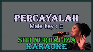 Percayalah Karaoke Siti Nurhaliza Nada PriaCowok Male Key E Lagu malaysia [upl. by Gnov]