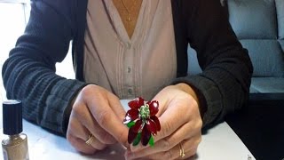 Cómo hacer flores de Navidad con alambre y esmalte [upl. by Nnaeus]