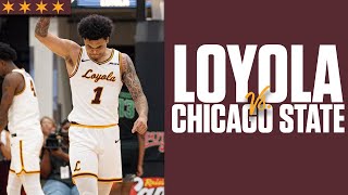 Loyola vs Chicago State  Mens Basketball  Cinematic Highlights [upl. by Akeber]