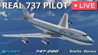 Felis Boeing 747200 flown by Real 737 Captain  Flying into the Amazon  XPlane 12 [upl. by Honna]