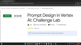 Prompt Design in Vertex AI Challenge Lab LAB4 [upl. by Anitsirhc781]